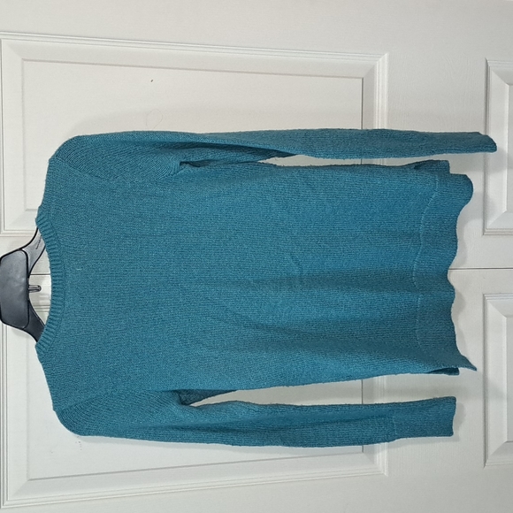 Hollister llama v neck sweater - XS - turquoise/teal blue - Picture 4 of 4